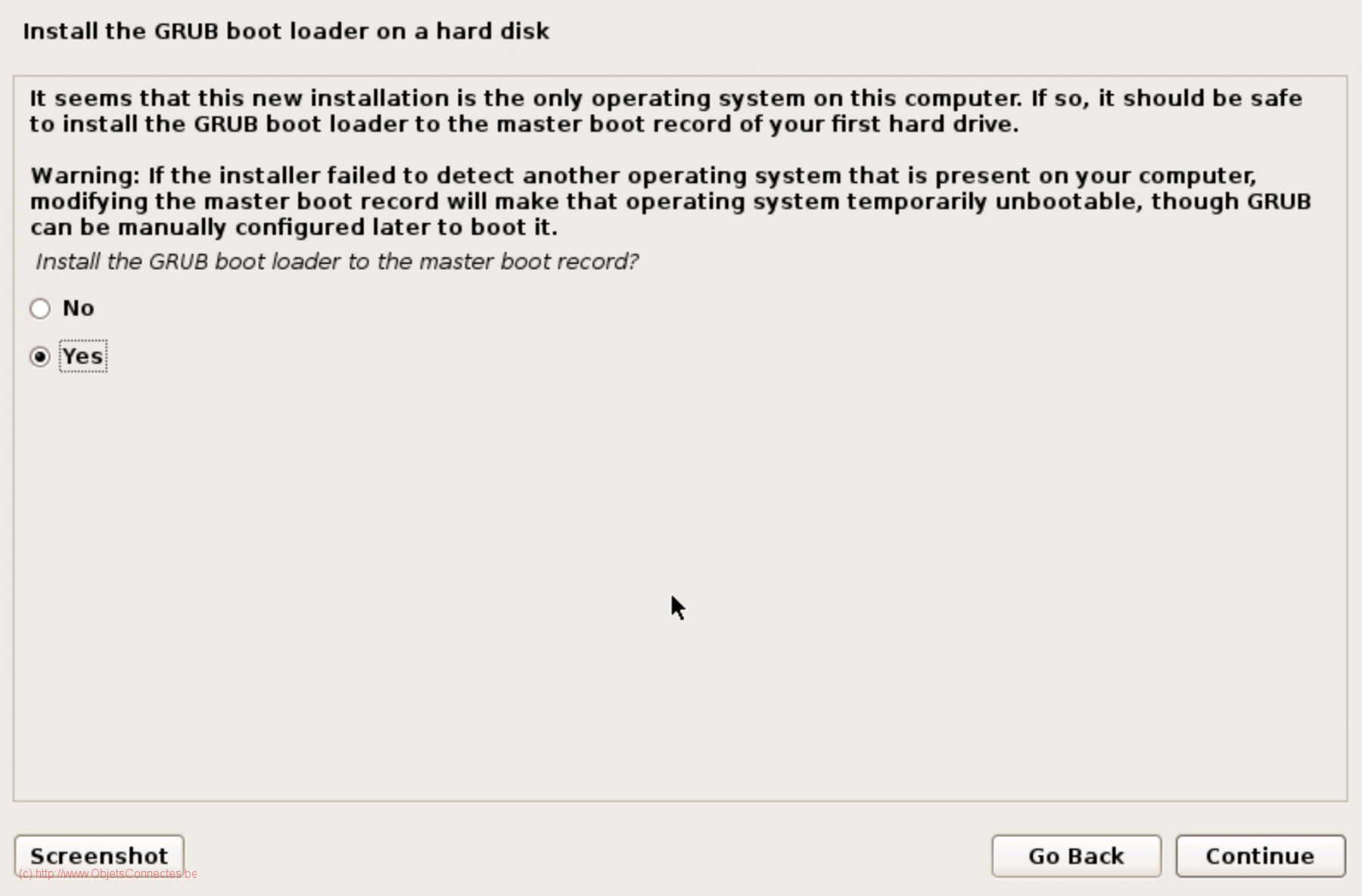 Install GRUB Linux